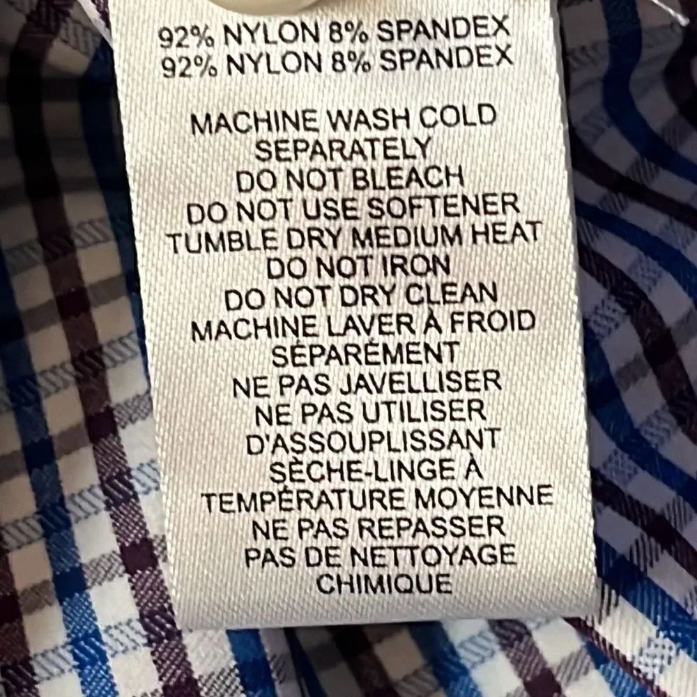 Untuckit Stretch Check Button Up Sz. L - Picture 7 of 9
